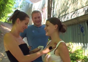 CZECH COUPLES Young Pair Takes Money for Public Foursome